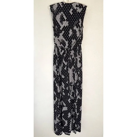 Eliza J Maxi Dress Stretchy V Neck Adjustable Tie Size 8 - Picture 2 of 7